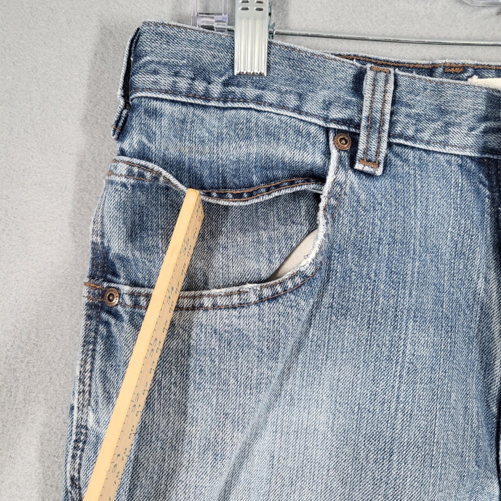 Carhartt Jeans Men's 32x29 Light Wash Denim Relaxed Fit Distressed Workwear Pant - Picture 12 of 16